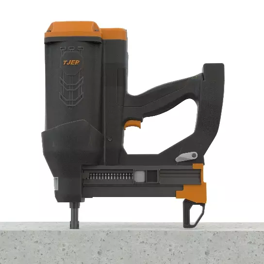 Apretar hacia abajo la pistola sobre una superficie plana