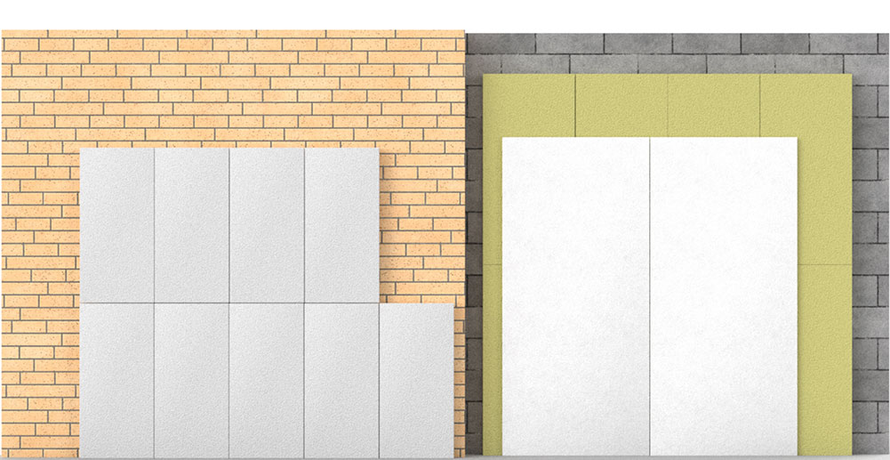 Aplicações Adesivo de poliuretano SATE/ ETICS