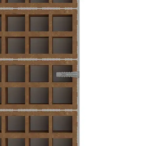 Paso 4 colocación taco de Nylon® TN4S en ladrillo hueco