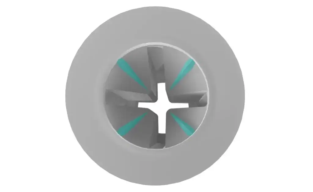 Detalle anclaje TN4S diseño estrias inferiores