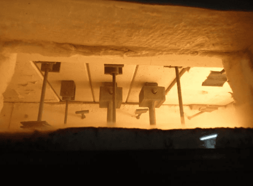 Test carried out on the fire resistance of anchors