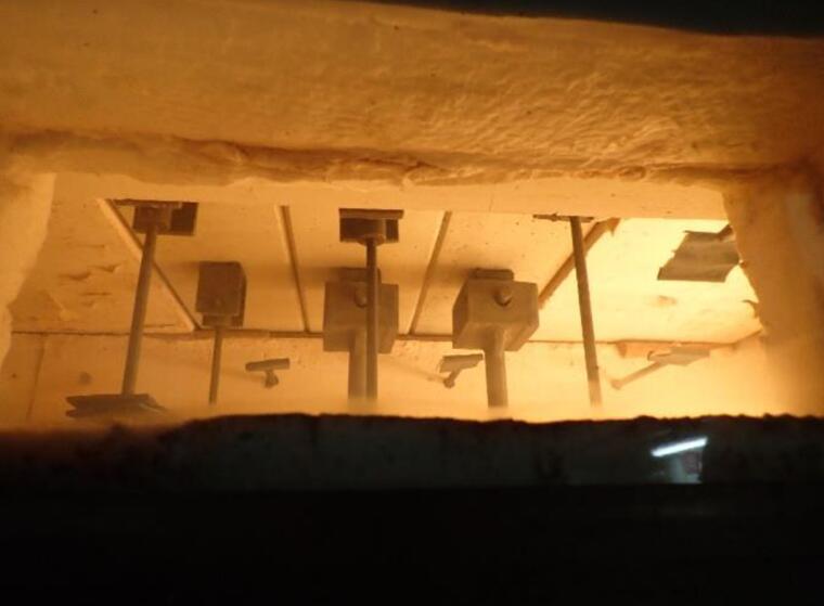 Prova effettuata sulla resistenza al fuoco degli ancoraggi